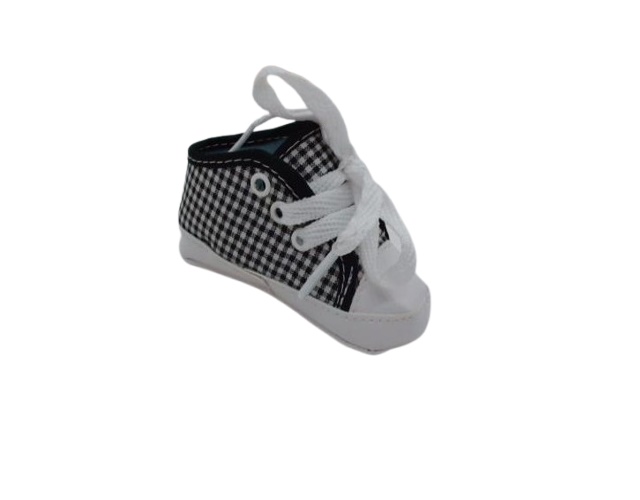 Tênis Bimbo Bebe Masculino Tecido Cadarço Xadrez