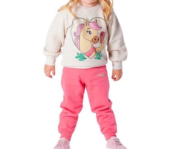 Conjunto Minhaflor Primeiros Passos Feminino Moletom Calça