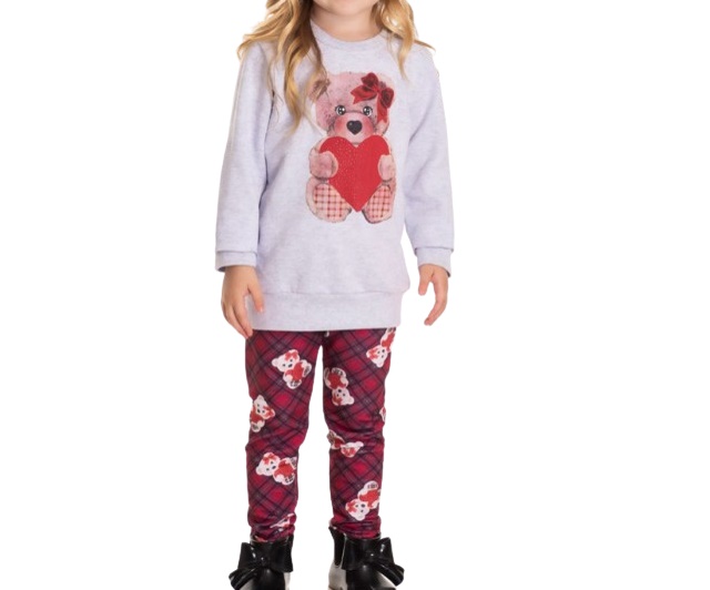 Conjunto Semprekids Primeiros Passos Feminino Moletom Legging