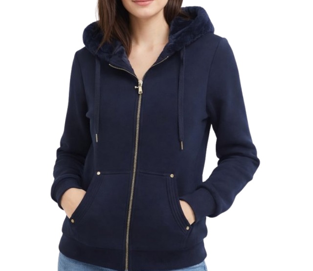 Jaqueta Kopico Adulto Feminina Poliéster Peluciada Capuz