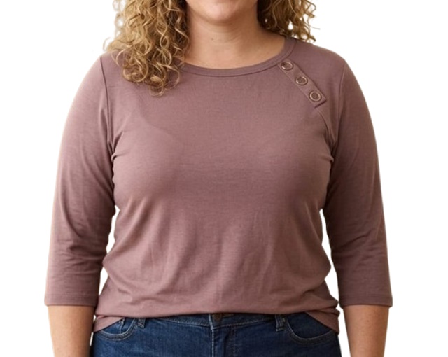 Blusa Vestbem Adulto Extra Grande Feminina Manga 3/4 Viscolycra Botões