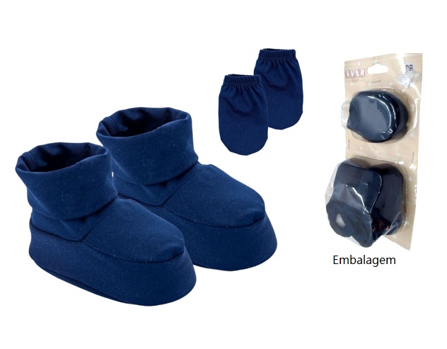 Kit-bebe Everly Poliéster Térmico (luva+sapatinho)