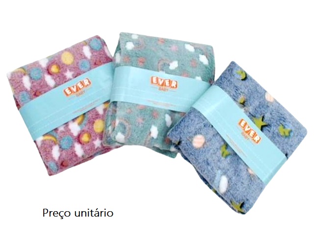 Manta Everly Bebe Fleece 3d Estampada (75cmx95cm)