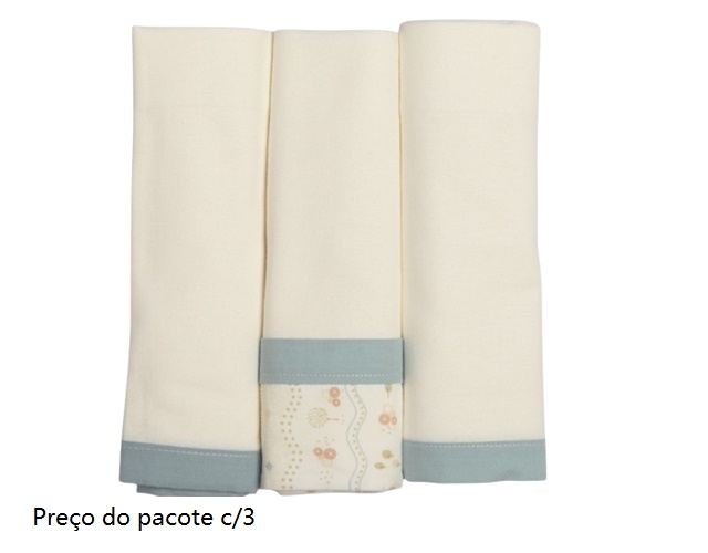 Cueiro-manta Papi Bebe Flanela 0,80x0,80m (c/3)