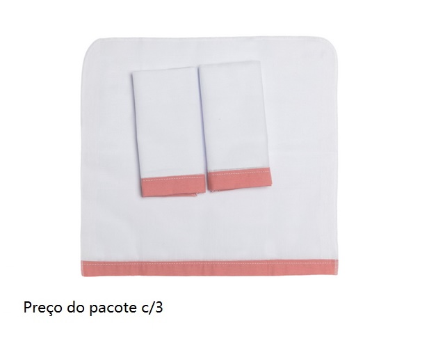 Toalha-boca Papi Bebe Algodão C/faixa 30x30cm (c/3)