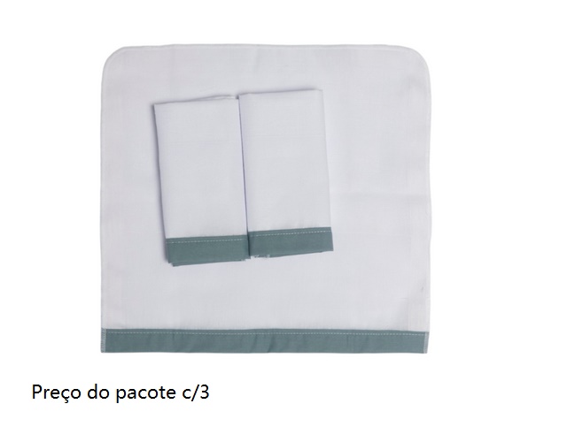 Toalha-boca Papi Bebe Algodão C/faixa 30x30cm (c/3)