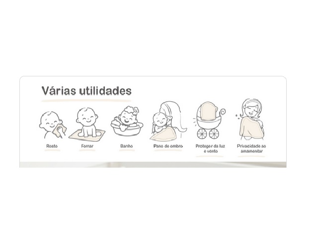 Toalha-multiuso Papi Bebe Fralda Est 60x60cm (c/5)