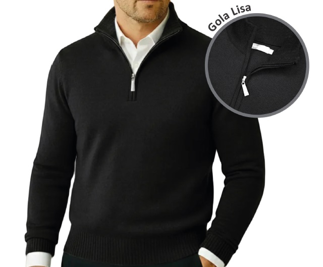 Blusa Giorgiobianco Adulto Masculina Lã/Acrílico Zíper