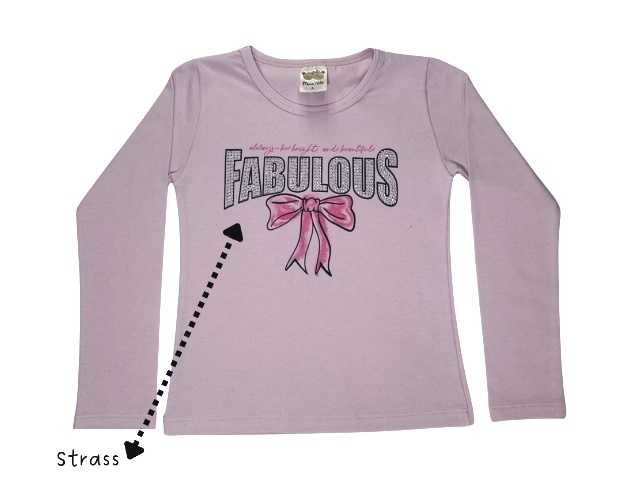 Blusa Mundonicky Infantil Feminina Manga Longa Cotton