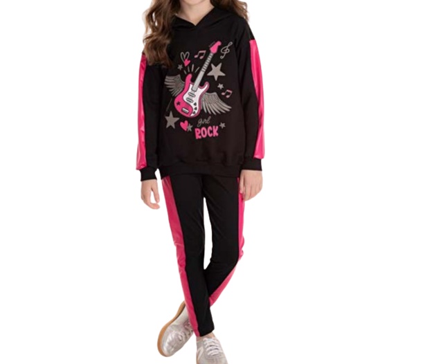 Conjunto Pimentinha Infantil Feminino Moletom Capuz Legging