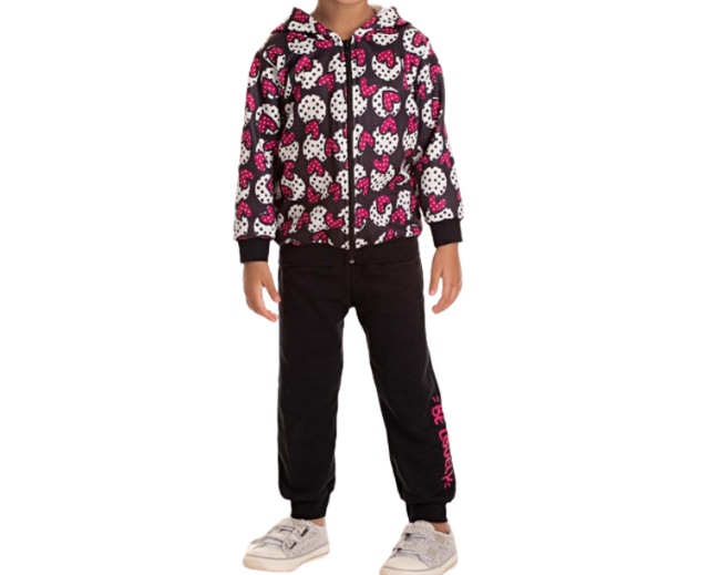 Conjunto Pimentinha Primeiros Passos Feminino Moletom Capuz Calça