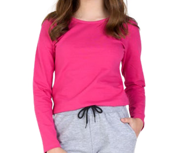 Blusa Viston Juvenil Feminina Manga Longa Cotton