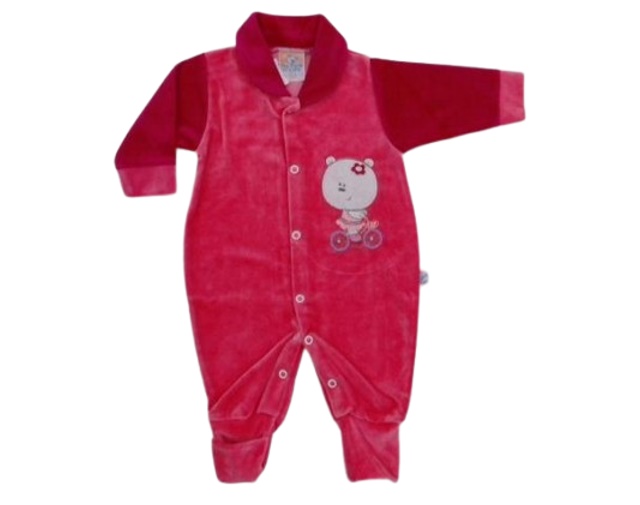 Macacão Seven Bebe Feminino Longo Plush Pé Reversível