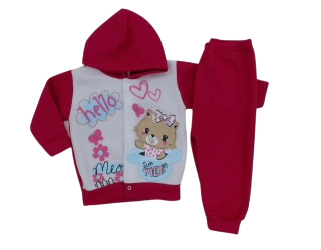 Conjunto Sevenbaby Bebe Feminino Soft Capuz