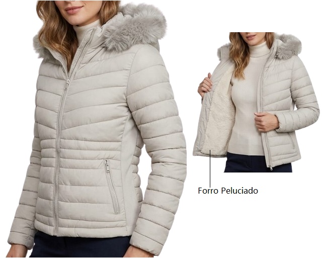 Jaqueta Kopico Adulto Feminina Nylon Matelassê Capuz