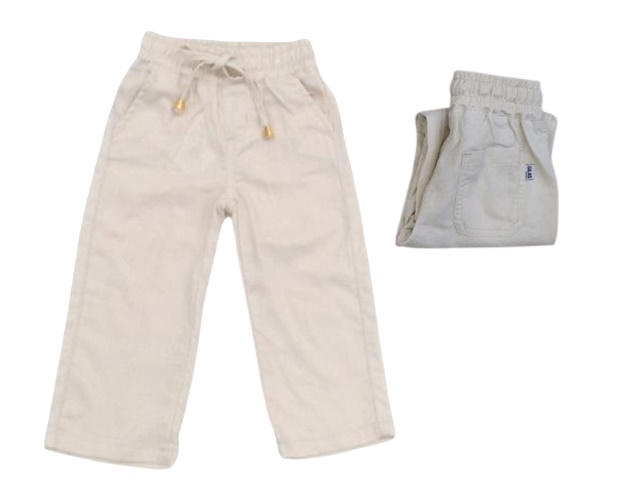 Calça Gilas Primeiros Passos Feminina Linho Elástico 4bolsos