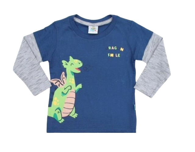 Camiseta Maro Primeiros Passos Masculina Manga Longa Malha