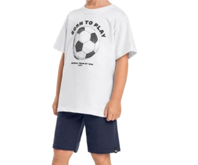 Conjunto Livy Infantil Masculino Manga Curta Malha