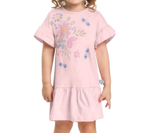 Vestido Livy Primeiros Passos Manga Japonesa Cotton