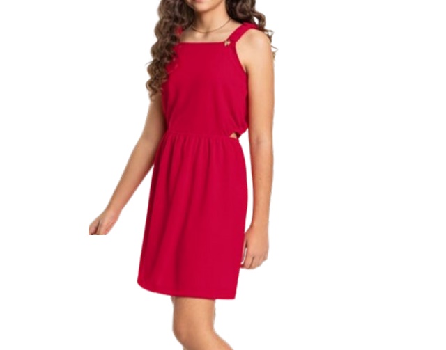 Vestido Livy Juvenil Regata Poliéster Crepe