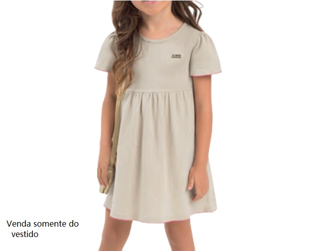 Vestido Duduka Primeiros Passos Manga Curta Malha Piquet