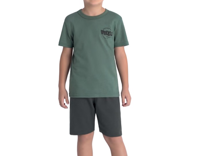 Conjunto Ddk Infantil Masculino Manga Curta Malha Piquet