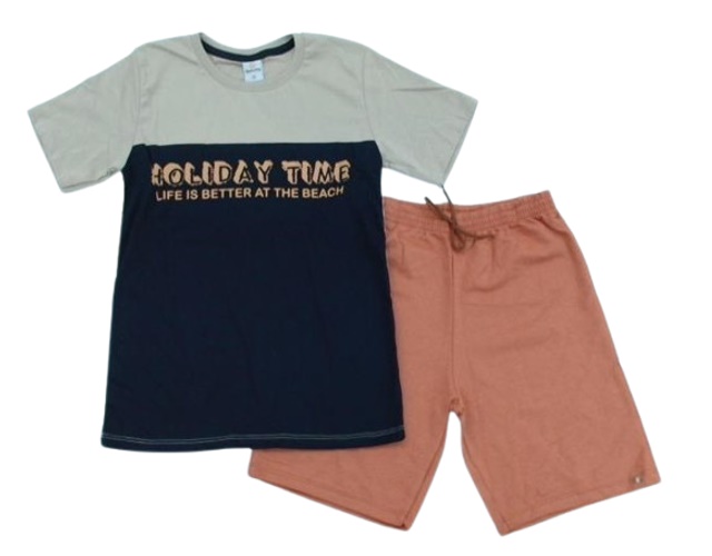 Conjunto Gatutty Juvenil Masculino Manga Curta Malha
