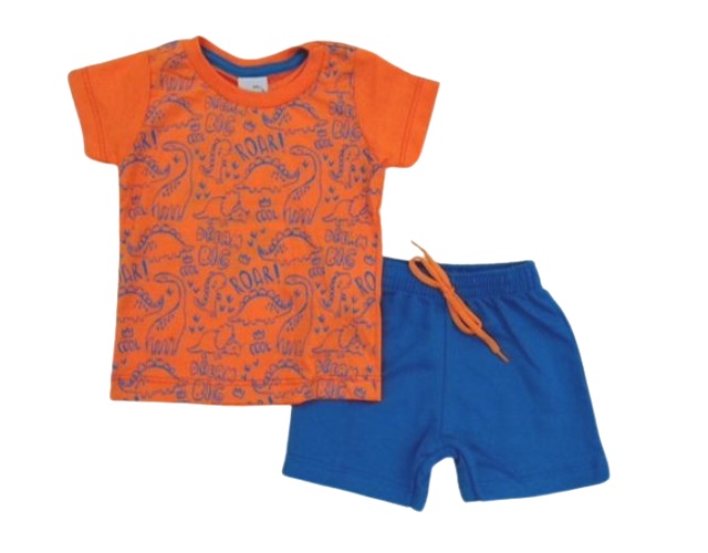 Conjunto Gatutty Bebe Masculino Manga Curta Malha