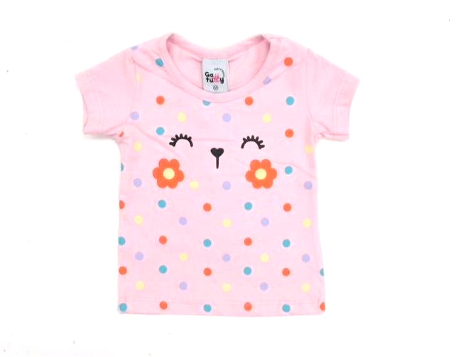 Blusa Gatutty Bebe Feminina Manga Curta Cotton