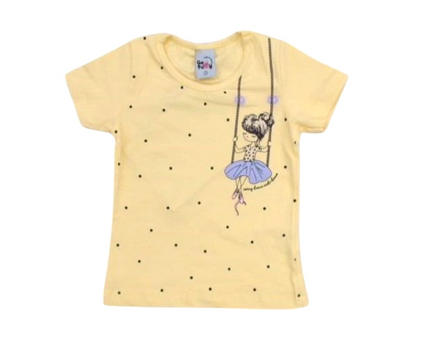 Blusa Gatutty Primeiros Passos Feminina Manga Curta Cotton