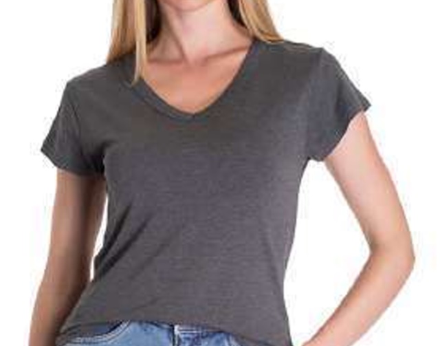 Blusa Sangos Adulto Feminina Manga Curta Viscolycra Decote V