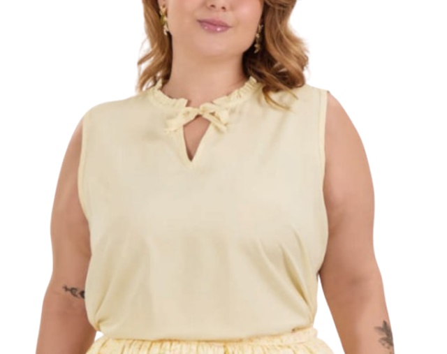Blusa Lecimar Adulto Extra Grande Feminina Regata Viscose