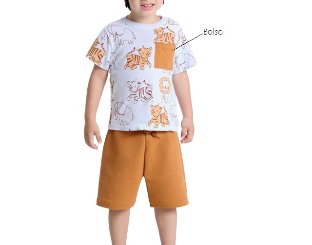Conjunto Sportsul Primeiros Passos Masculino Manga Curta Malha