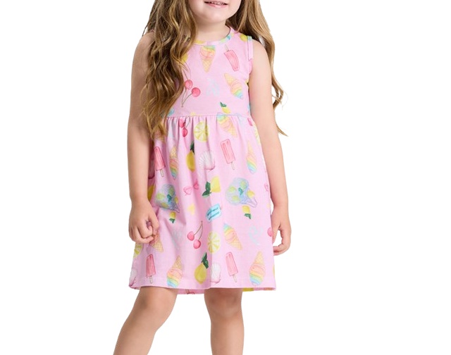 Vestido Pitiluka Primeiros Passos Regata Malha Estampado