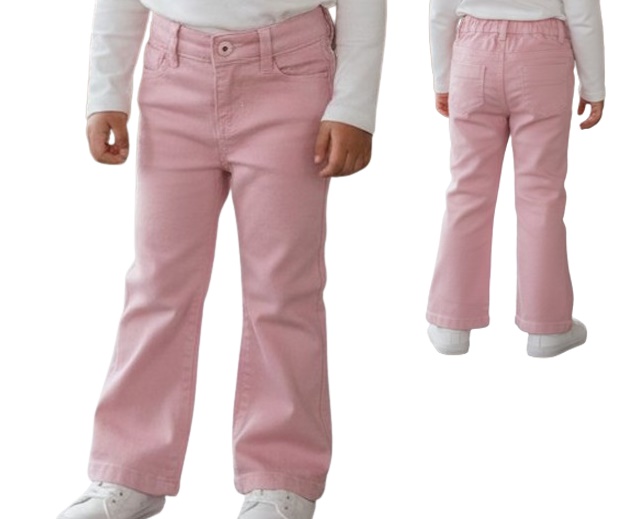 Calça Maliinha Primeiros Passos Feminina Sarja Wide Leg
