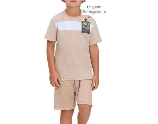 Conjunto Viston Infantil Masculino Manga Curta Malha