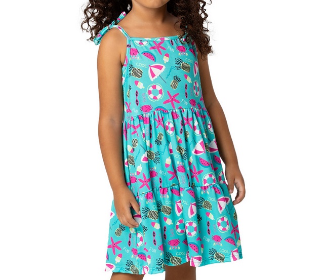 Vestido Trin Infantil Alça Sublimado