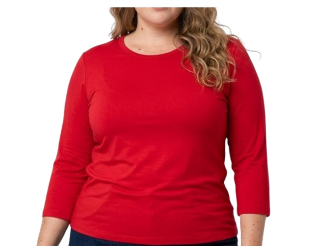 Blusa Armando Adulto Extra Grande Feminina Manga 3/4 Viscolycra