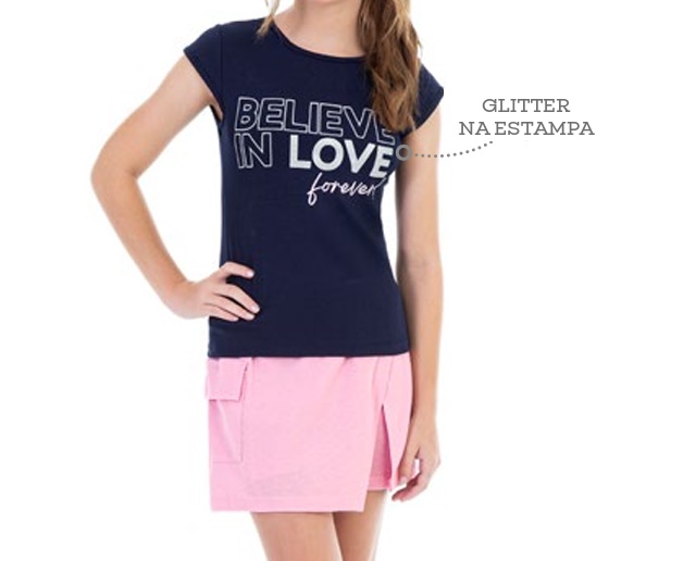 Conjunto Jaki Juvenil Feminino Manga Japonesa Viscolycra Short-saia