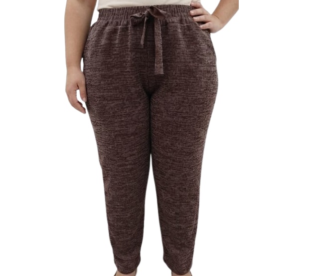 Calça Sobmedida Adulto Extra Grande Feminina Mescla 2bolsos
