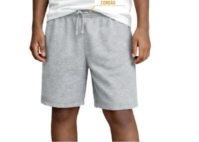 Bermuda Desayner Juvenil Masculina Moletom 1bolso