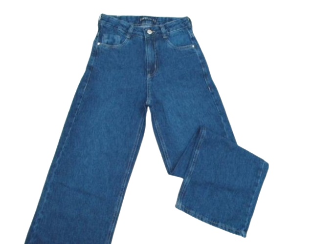 Calça Pty Juvenil Feminina Jeans Wide Leg