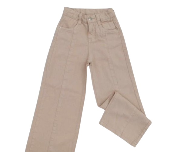 Calça Pty Infantil Feminina Sarja Wide Leg