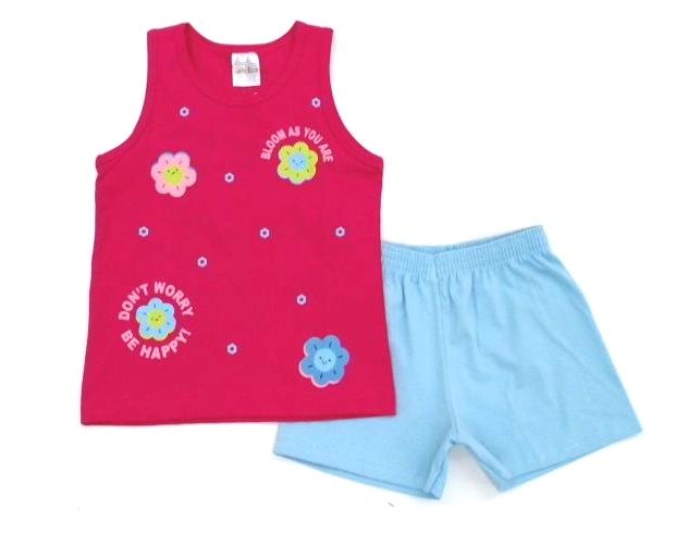Conjunto Catolele Infantil Feminino Regata Cotton Short