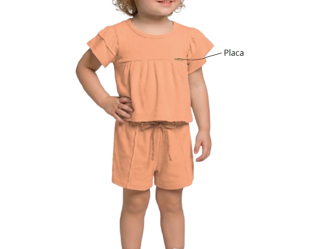 Conjunto Ninaqueen Primeiros Passos Feminino Manga Curta Molecotton Sho