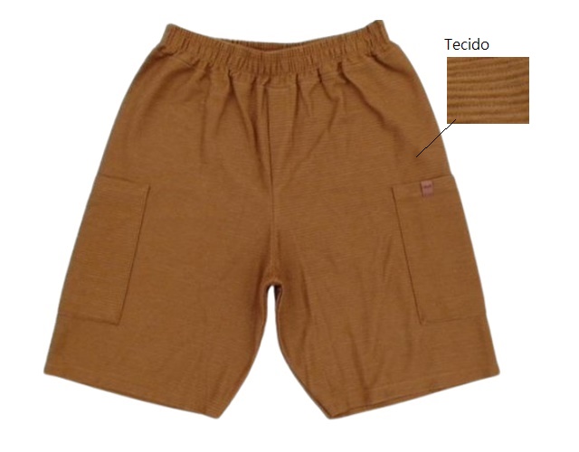 Bermuda Lillo&co Juvenil Masculina Moletom Trabalhado 2bolsos