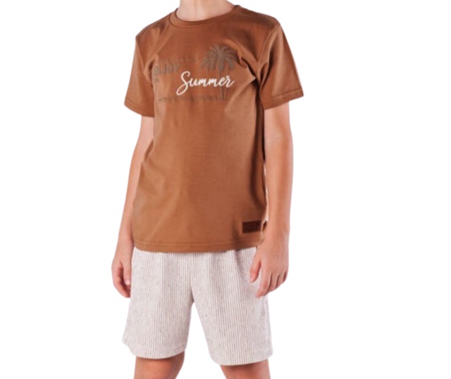 Conjunto Nk Infantil Masculino Manga Curta Malha