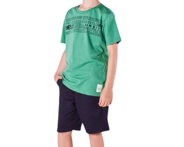 Conjunto Nk Juvenil Masculino Manga Curta Malha
