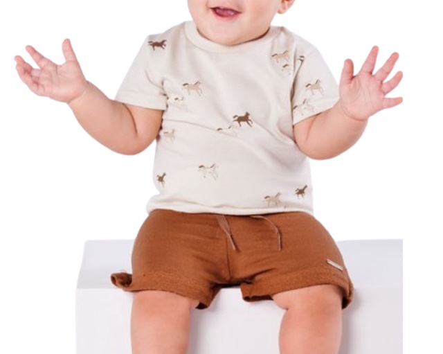 Conjunto Nk Bebe Masculino Manga Curta Malha