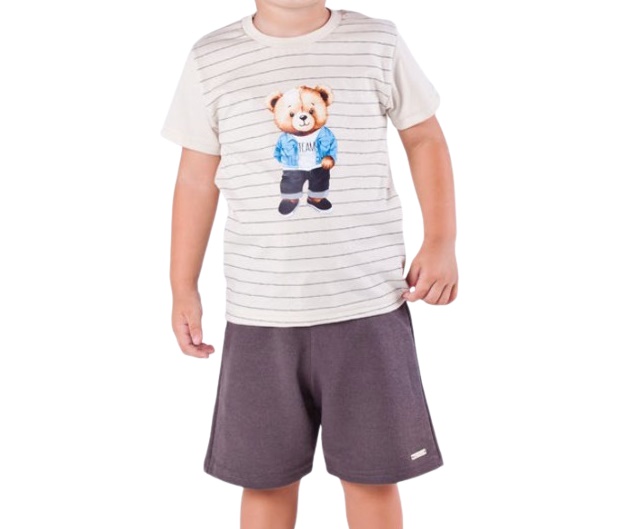 Conjunto Nk Primeiros Passos Masculino Manga Curta Malha